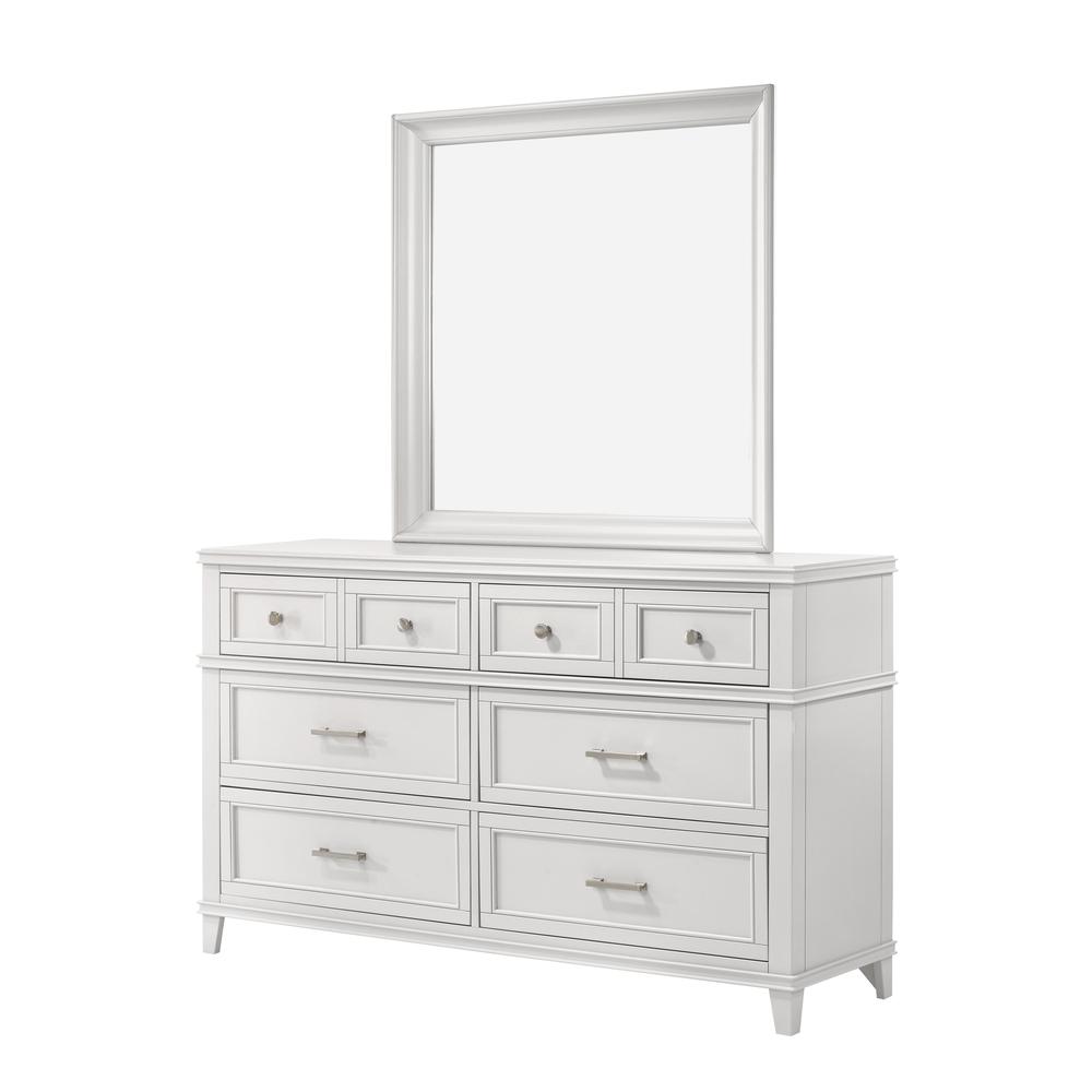 White Nova Ii Landscape Mirror. Picture 1