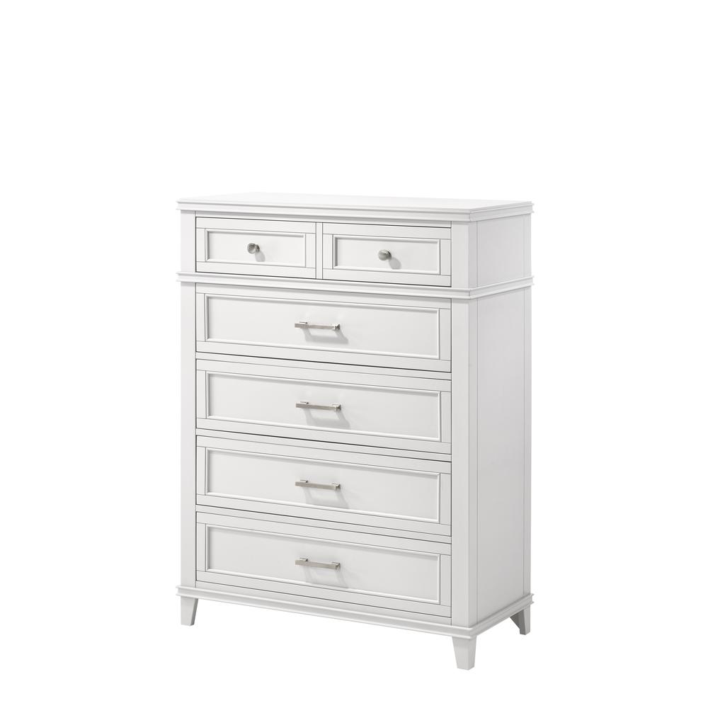 White Nova Ii 5 Drawer Chest. Picture 1