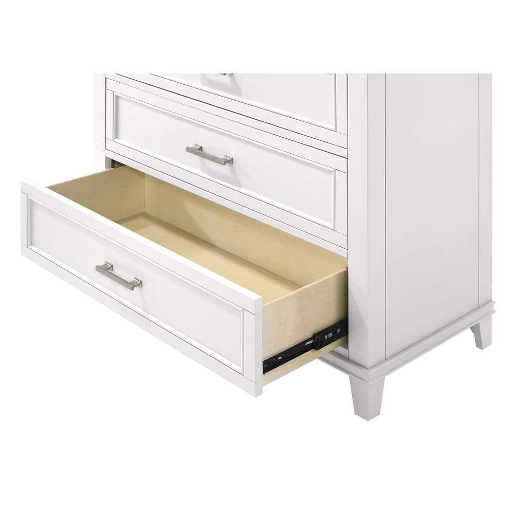 White Nova Ii 5 Drawer Chest. Picture 2