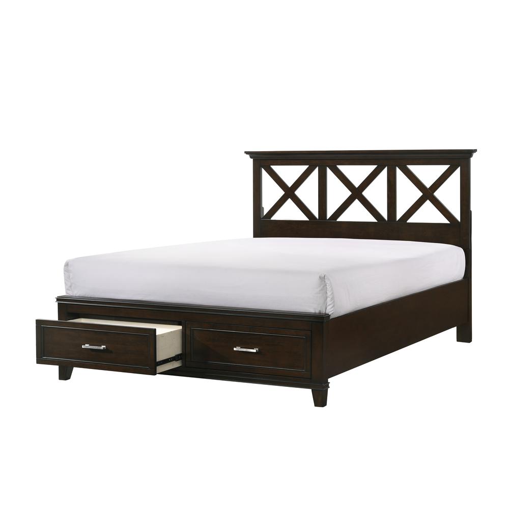 Cherry Nova Ii Queen X Storage Bed. Picture 1