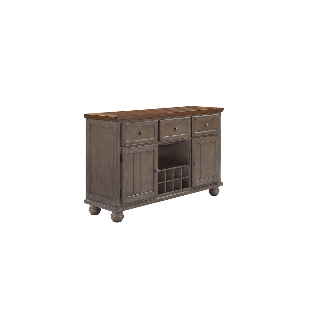 Will Server W/ Power Pack in Gray / Brown Finish. Picture 2