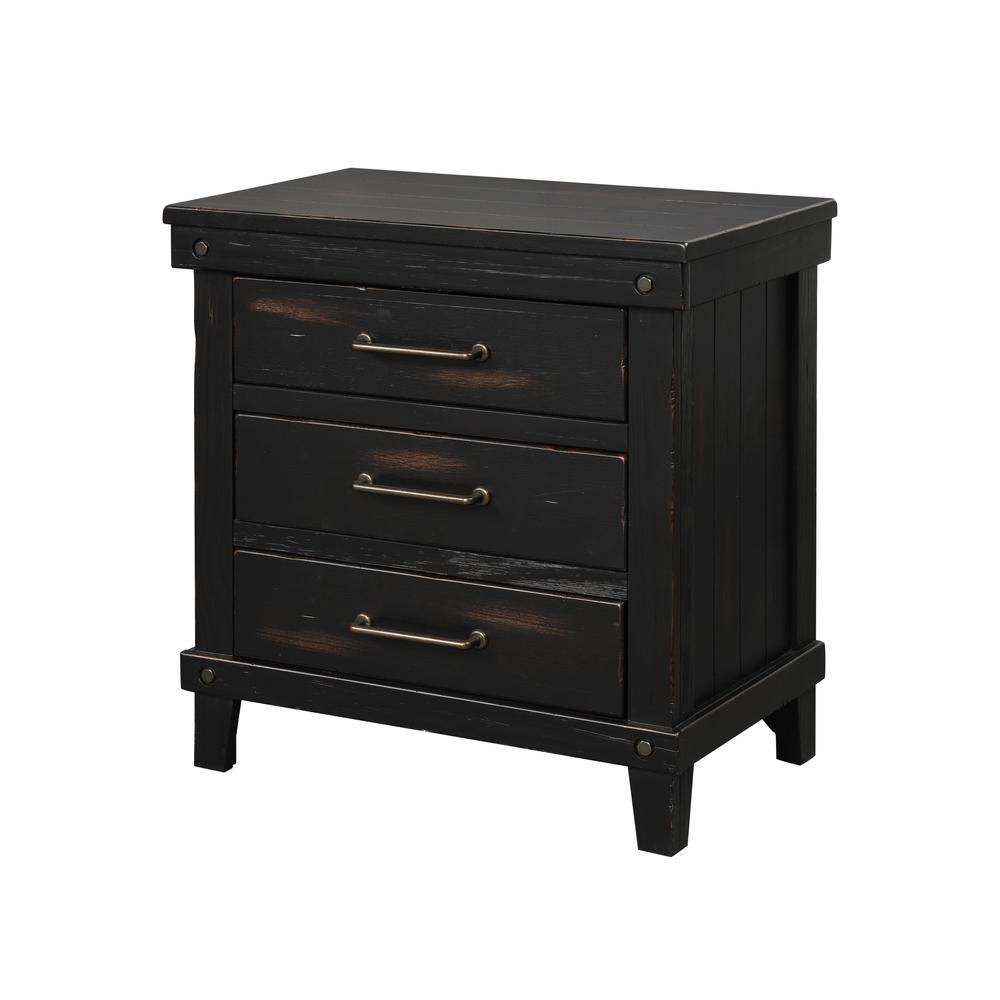Spruce Creek Black Nightstand. Picture 2