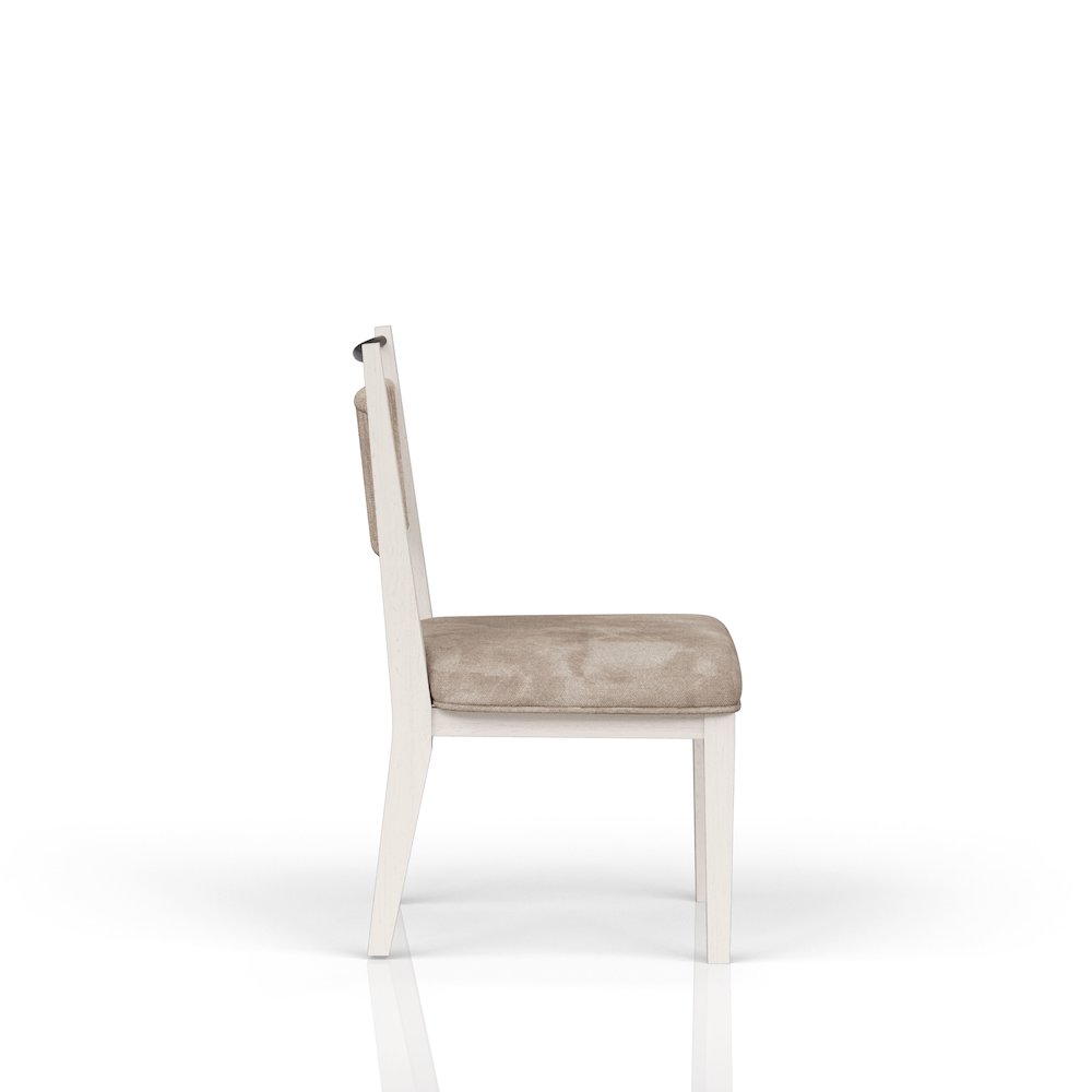 Elements Rope Back Chair - In Vanilla Finish. Picture 3