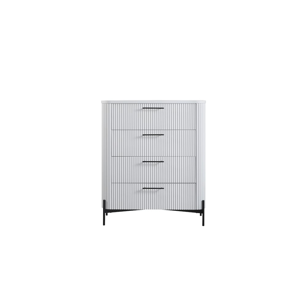 Fisher Park 4 Drawer Chest - White. Picture 1