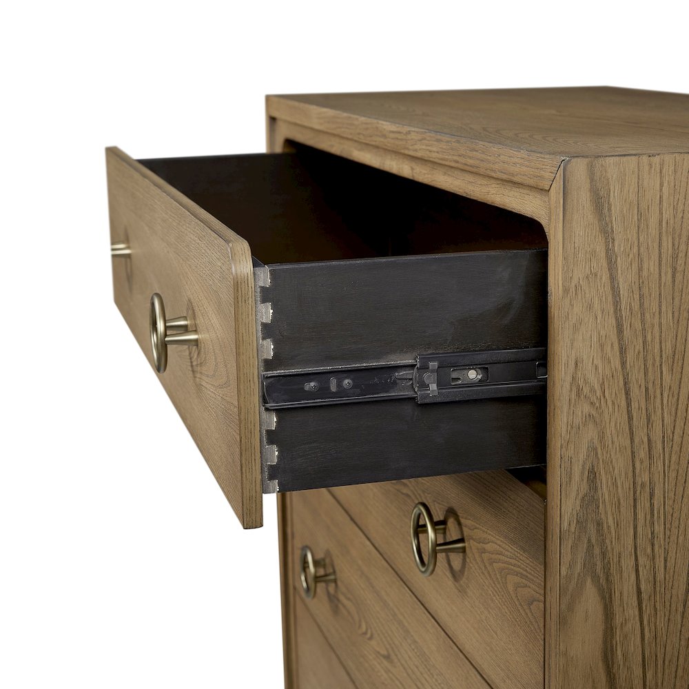 Aurora 5 Drawer Chest - Latte. Picture 5