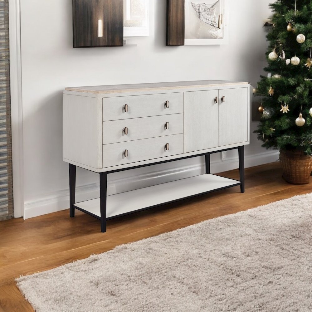 Elements Server Metal Base In Vanilla Finish. Picture 7