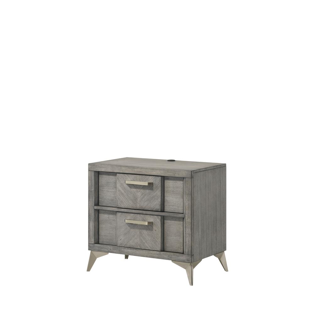 Aries 2 Drawer Nightstand. Picture 1