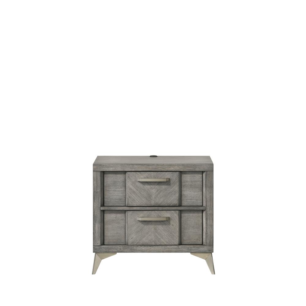Aries 2 Drawer Nightstand. Picture 4