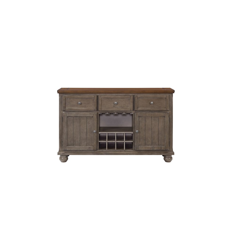Will Server W/ Power Pack in Gray / Brown Finish. Picture 1