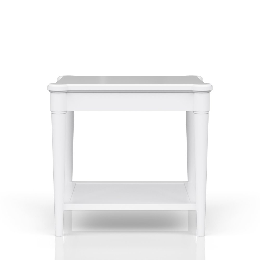 Wilmington Wood End Table-White. Picture 3