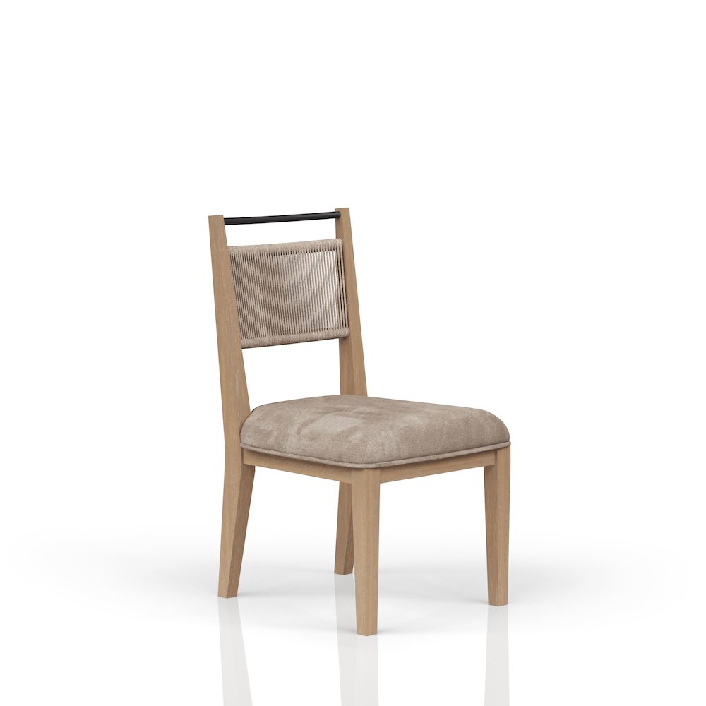 Elements Rope Back Chair - In Toffee Finish. Picture 2