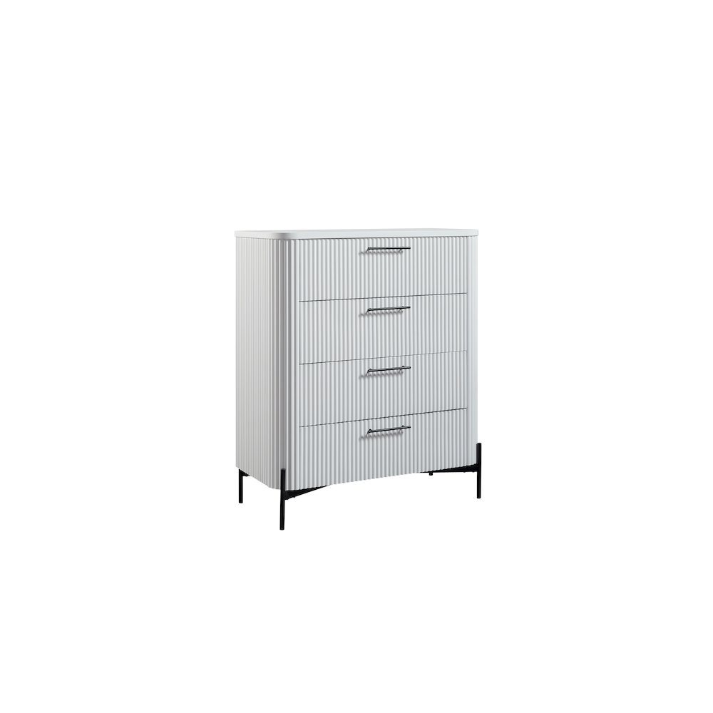 Fisher Park 4 Drawer Chest - White. Picture 2