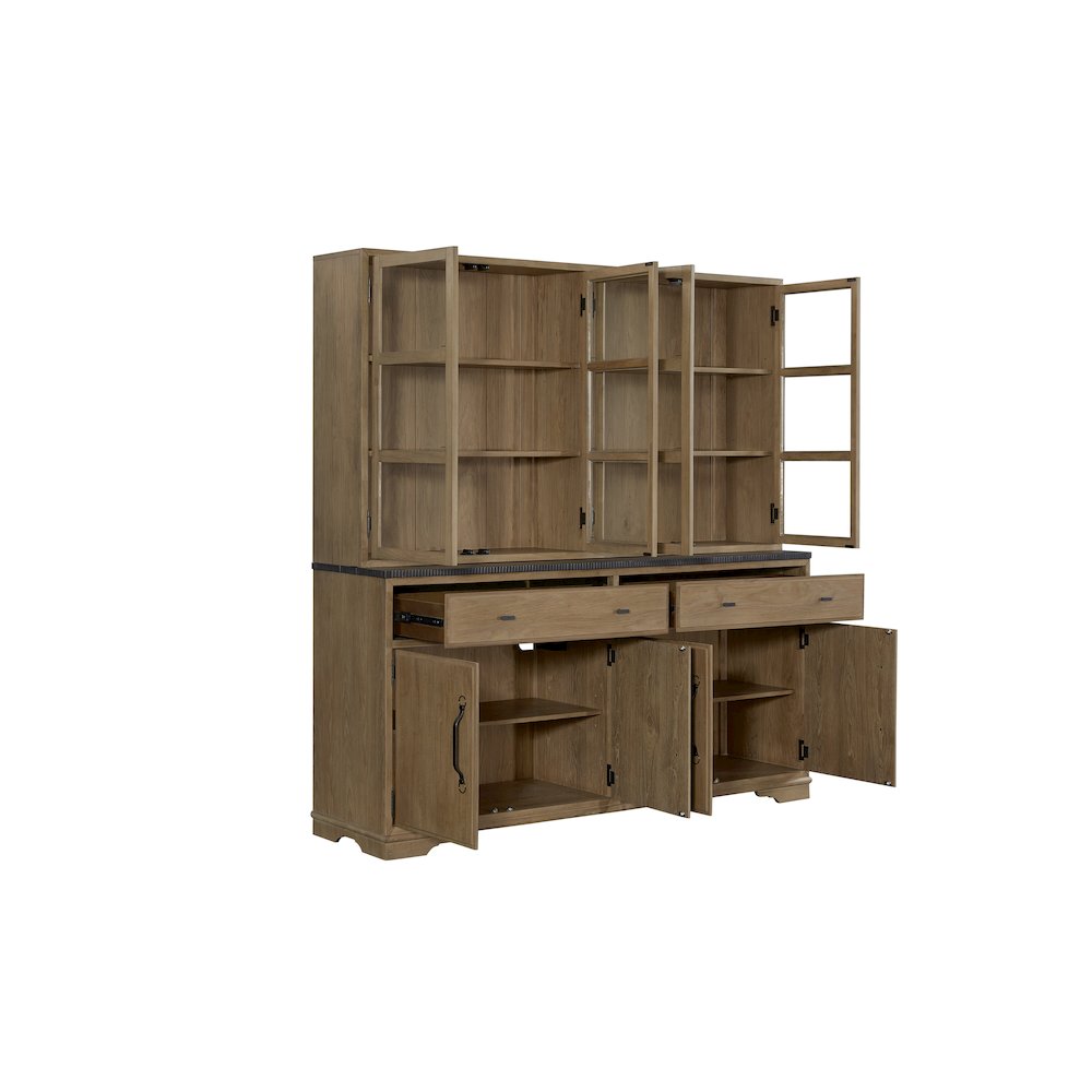 Magnolia 2 Piece Cabinet (Hutch & Buffet) - Almond. Picture 6