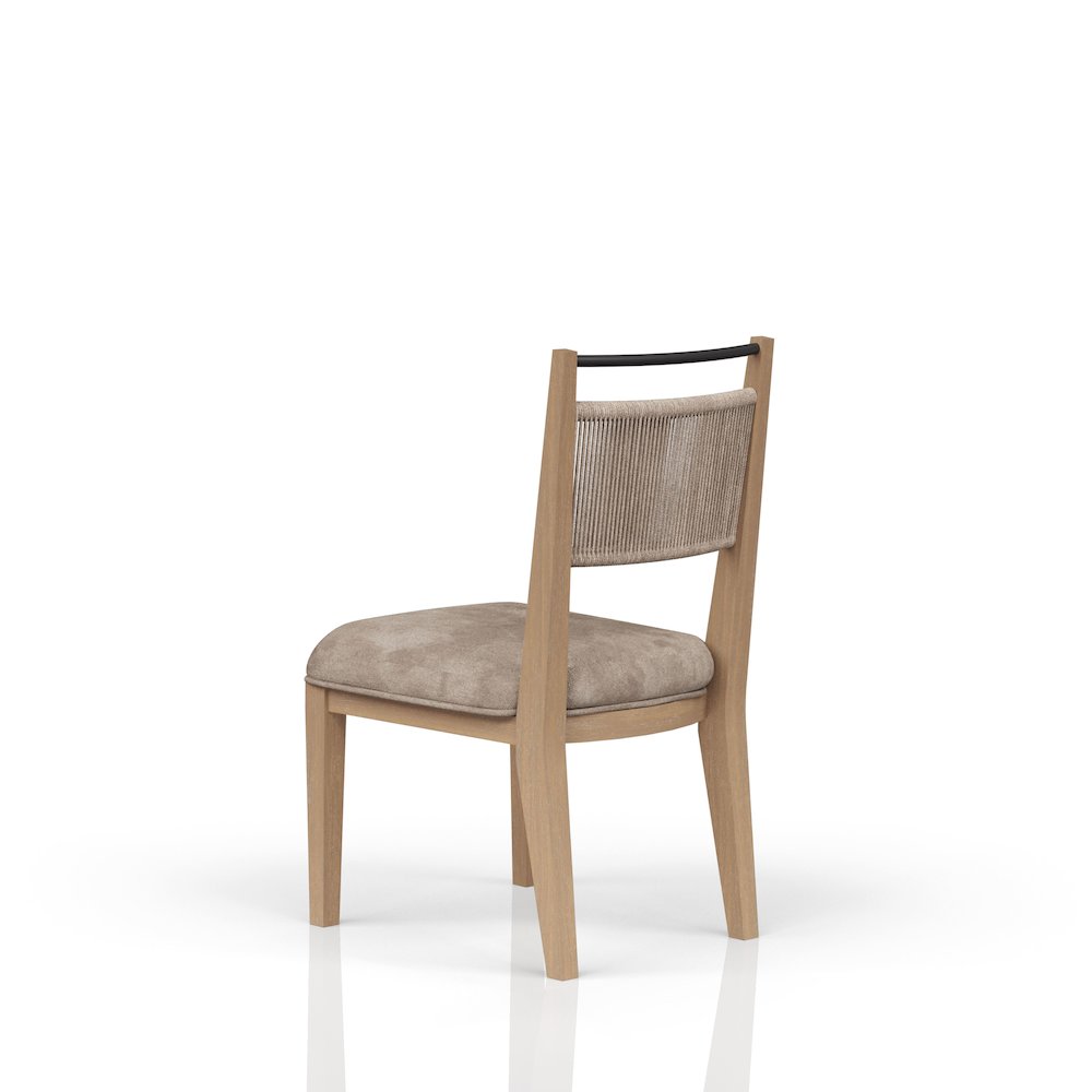 Elements Rope Back Chair - In Toffee Finish. Picture 5