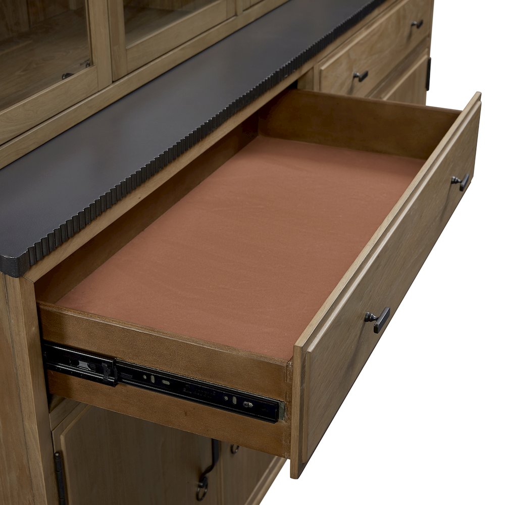 Magnolia 2 Piece Cabinet (Hutch & Buffet) - Almond. Picture 3