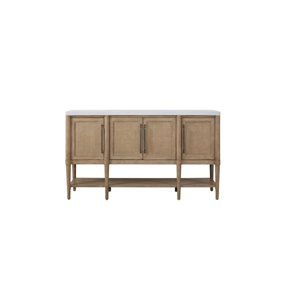 Wilmington Cane Door-Cement Top Server. Picture 1