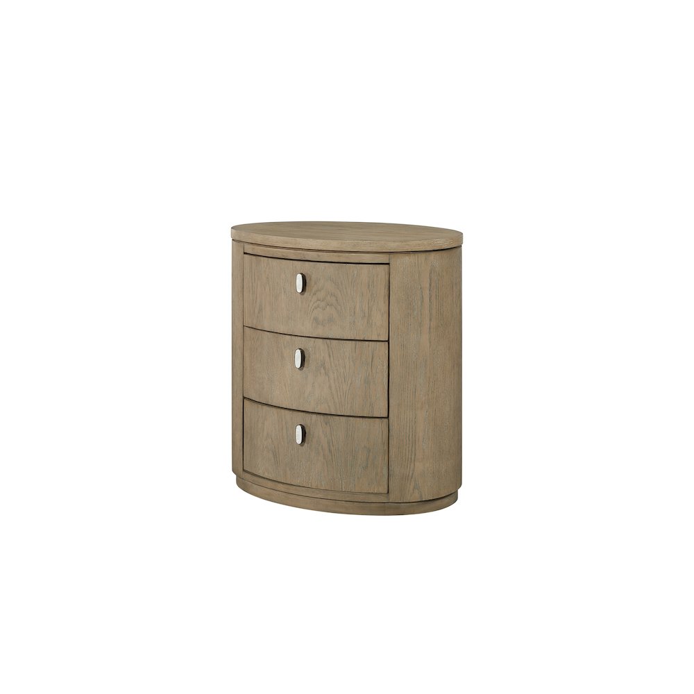 Transitional Elements Oval Nightstand - Toffee. Picture 2