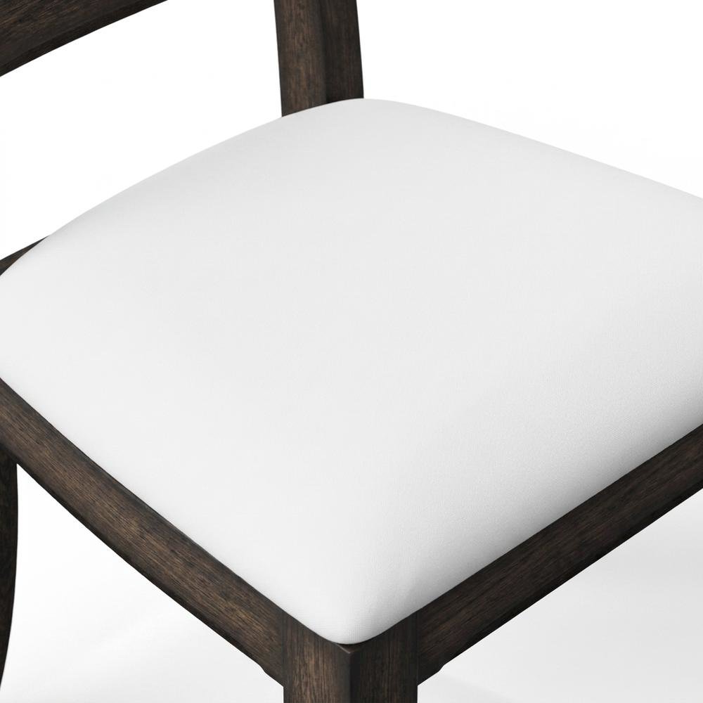 Solid Rubberwood Desk Chair with Elm Veneer Back for Dining Room. Picture 6