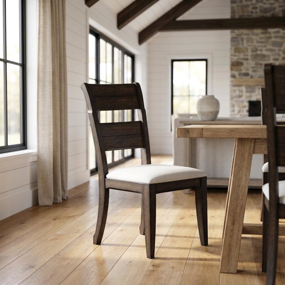 Solid Rubberwood Desk Chair with Elm Veneer Back for Dining Room. Picture 2