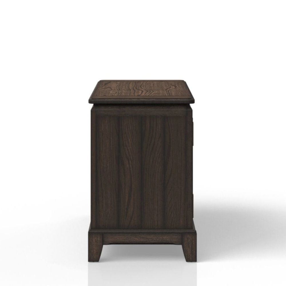 Brown Wood Credenza Storage Cabinet with 1  Drawer and 2 Shelves for Living Room. Picture 7