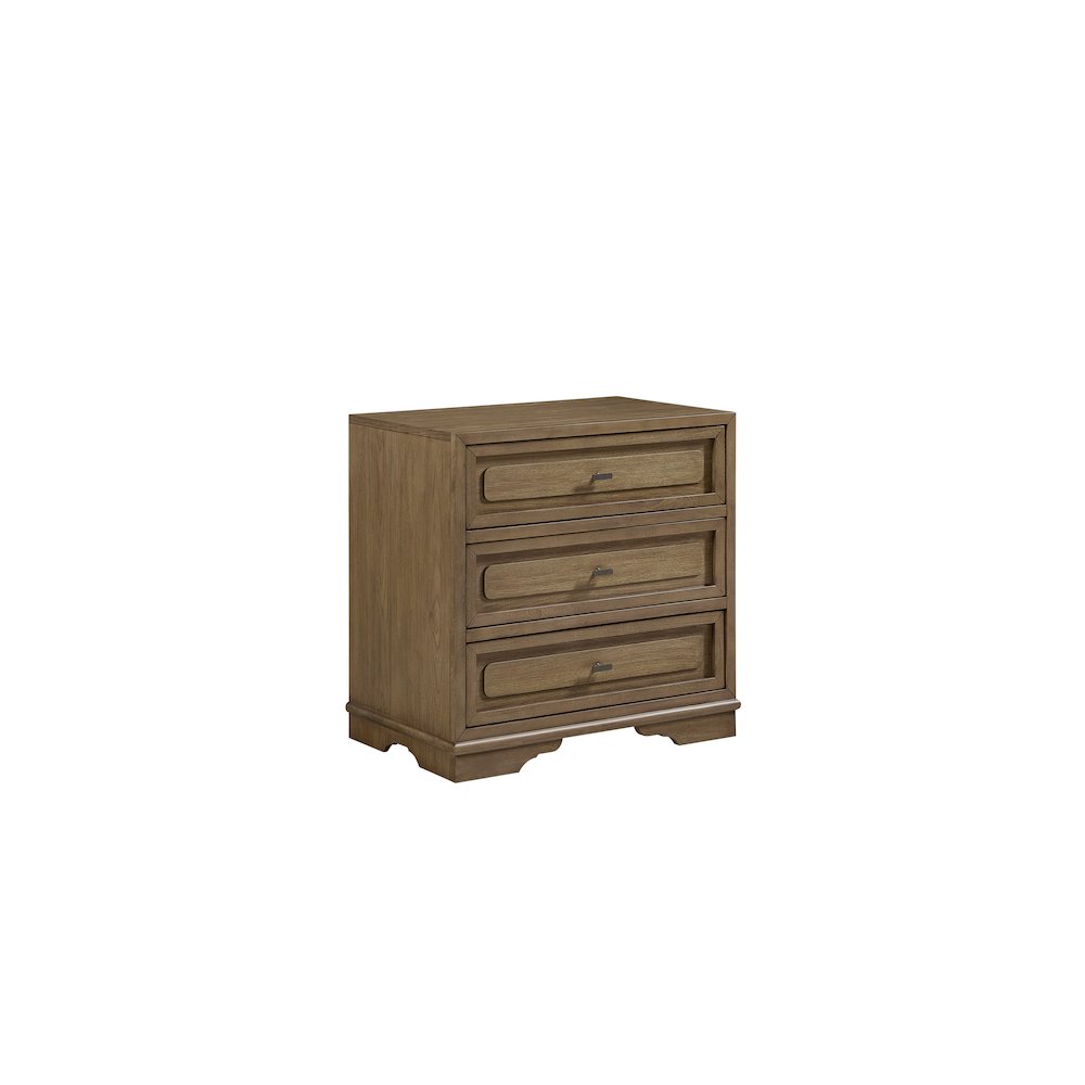 Magnolia 3 Drawer Nightstand - Almond. Picture 1