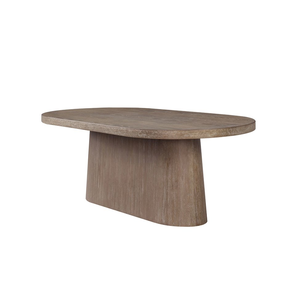 Elements Oval Pedestal Table - In Cocoa Finish. Picture 7