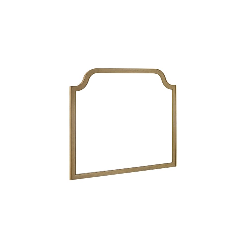 Magnolia Shaped Landscape Mirror - Cashew. Picture 1