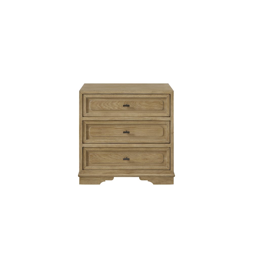 Magnolia 3 Drawer Nightstand - Cashew. Picture 3