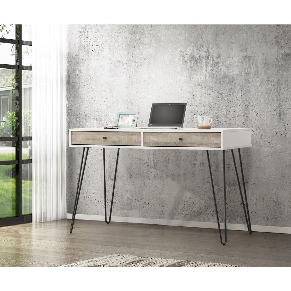 Taupe Oak Desk. Picture 1