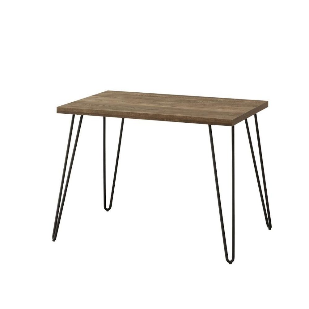 Rustic Wood and Metal Desk – Modern Home Office or Study Workstation. Picture 1