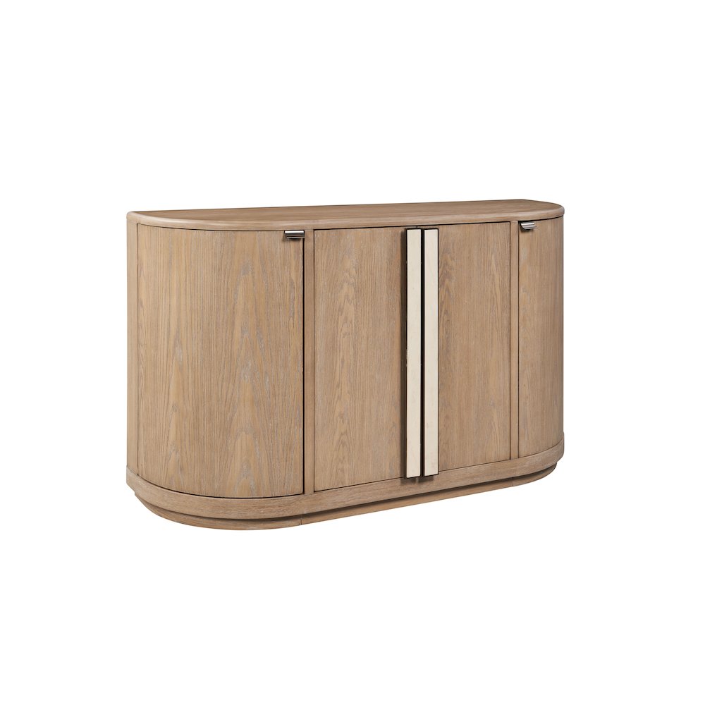 Elements Demilune Server - In Toffee Finish. Picture 1