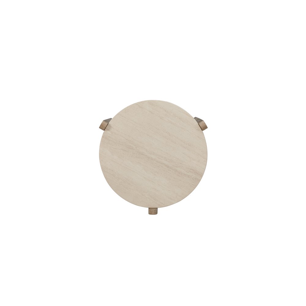 Transitional Elements Stone Top End Table - Toffee. Picture 5
