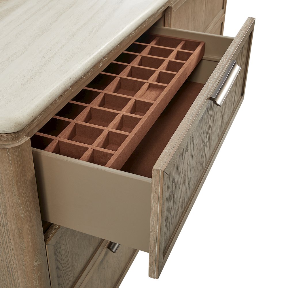 Transitional Elements Dresser - Oak Veneer Drawer Fronts - Toffee. Picture 4