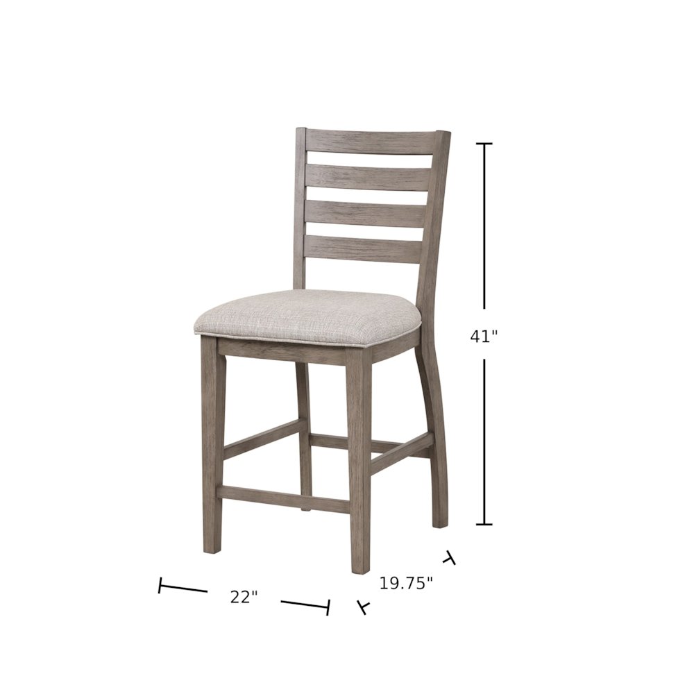 Will Counter Stools in Gray / Brown Finish. Picture 5