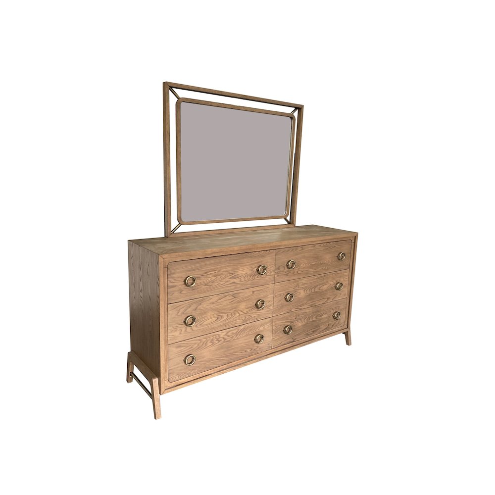 Aurora Wood & Metal Mirror. Picture 4
