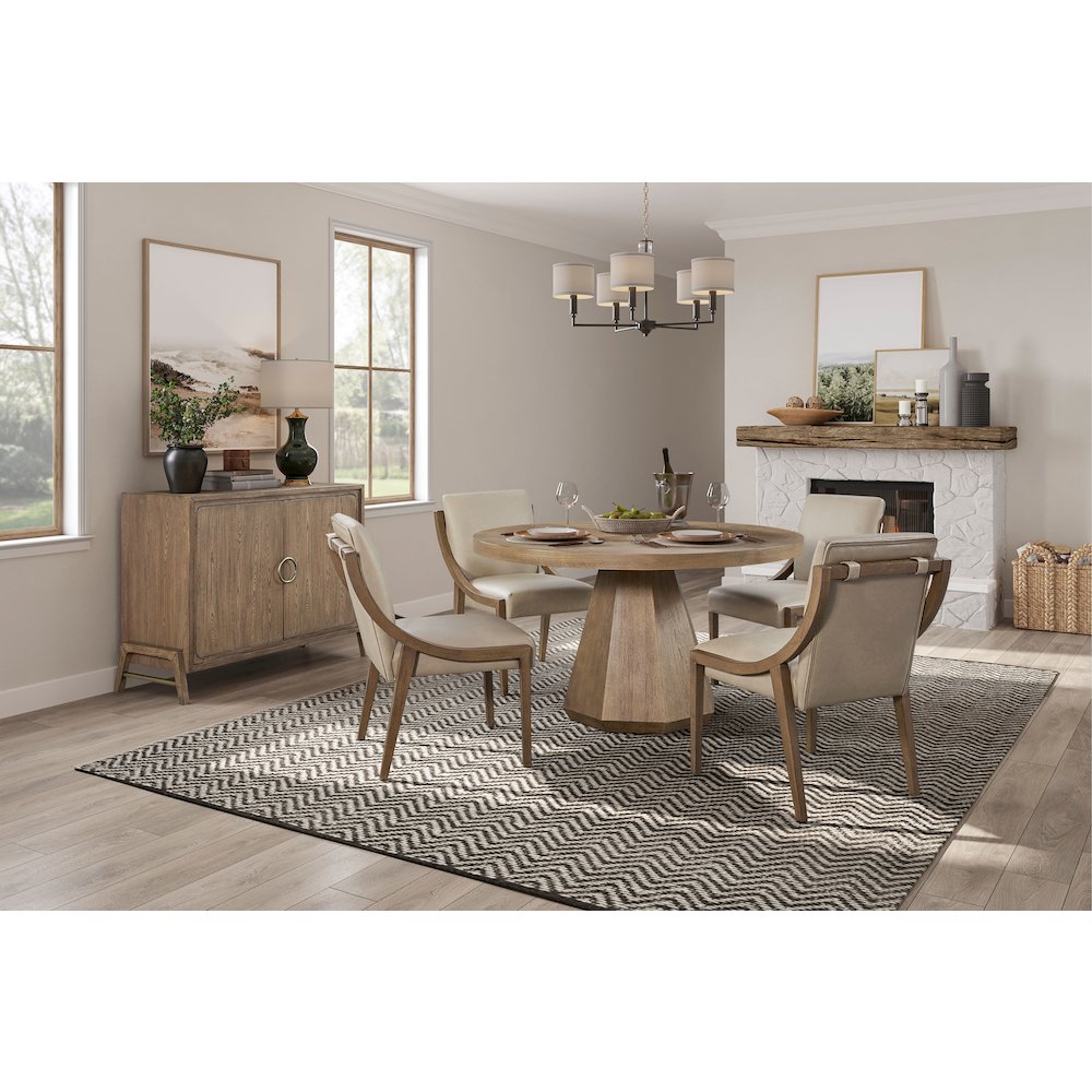 Aurora Round Dining Table W/ Lazy Susan. Picture 4