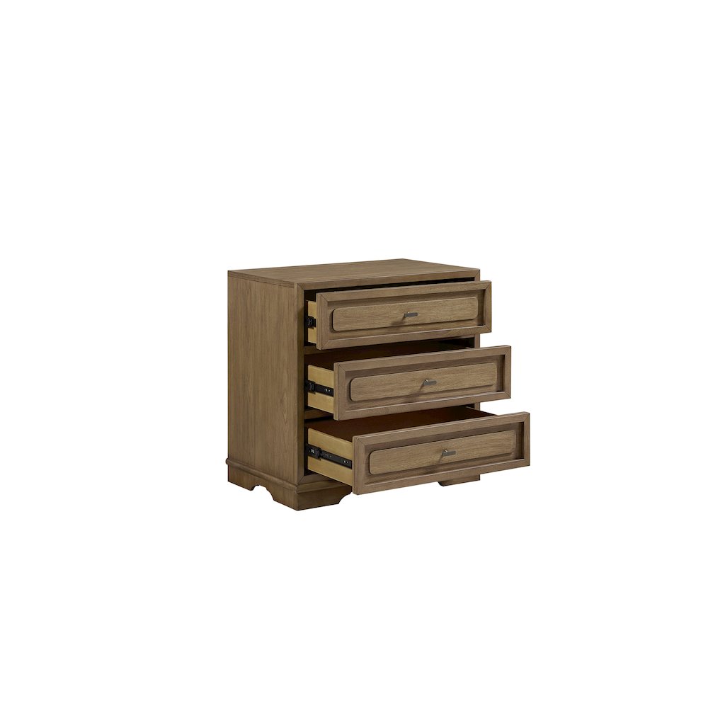Magnolia 3 Drawer Nightstand - Almond. Picture 3