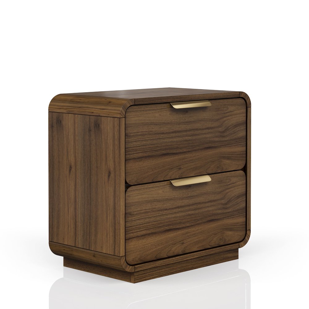 Summerfield Nightstand w/ USB in Walnut Finish. Picture 1