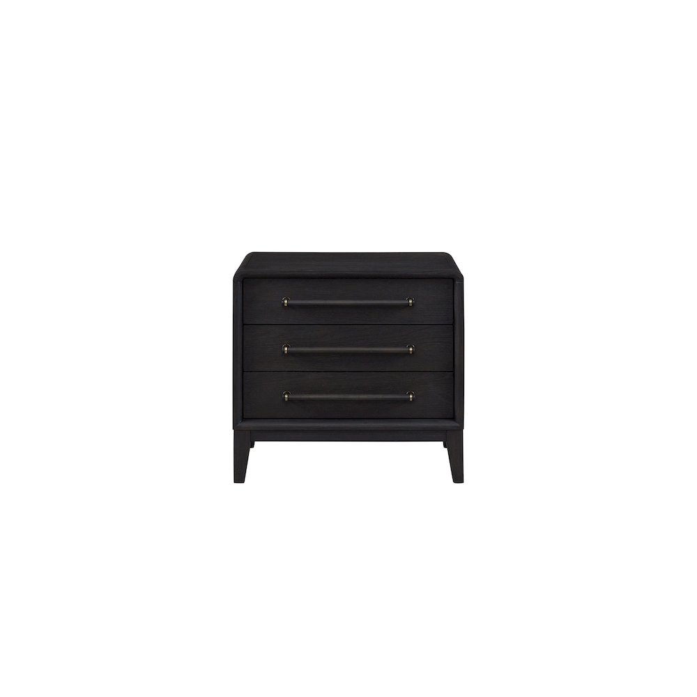 Aurora 3 Drawer Nightstand W/ USB - Peppercorn. Picture 1
