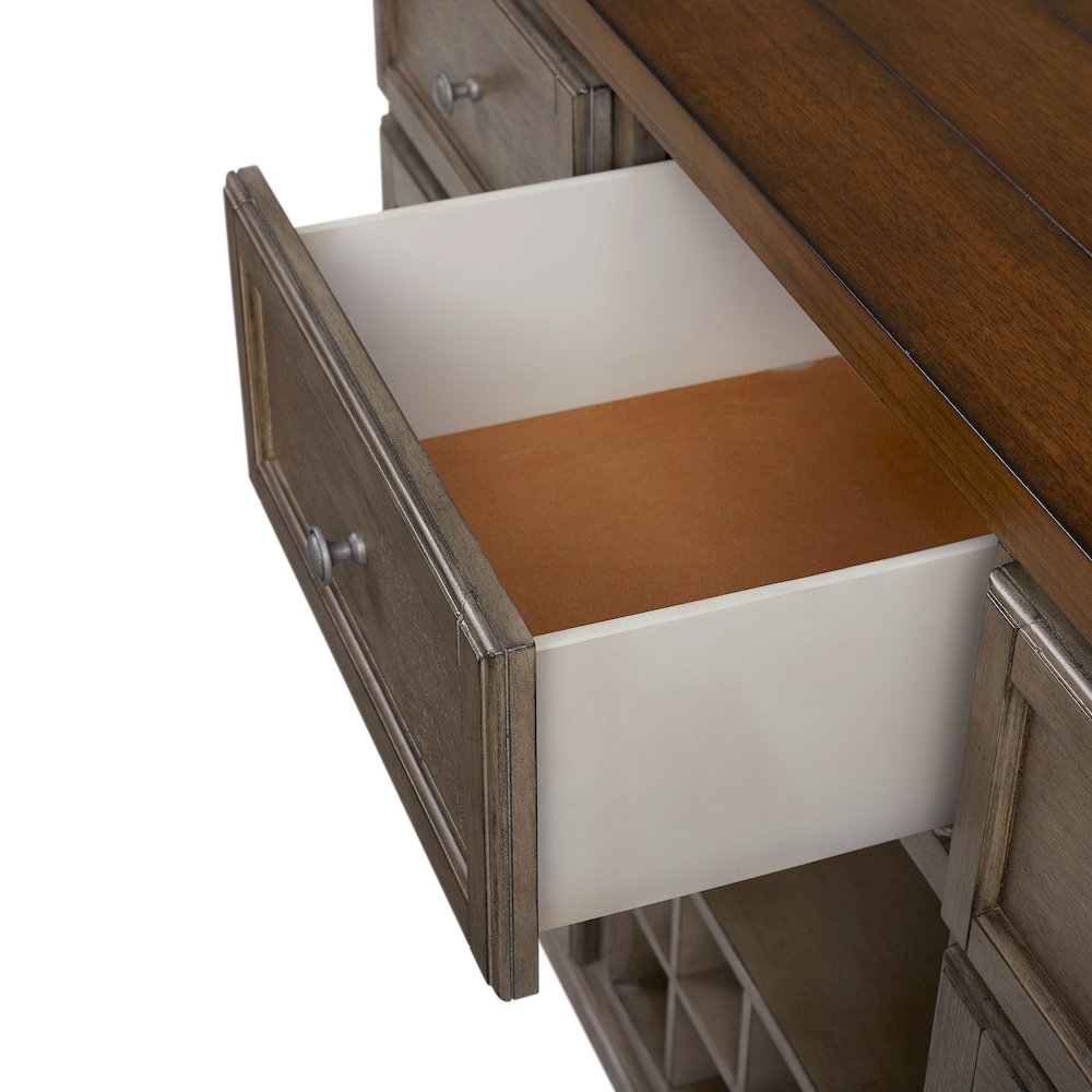 Will Server W/ Power Pack in Gray / Brown Finish. Picture 6