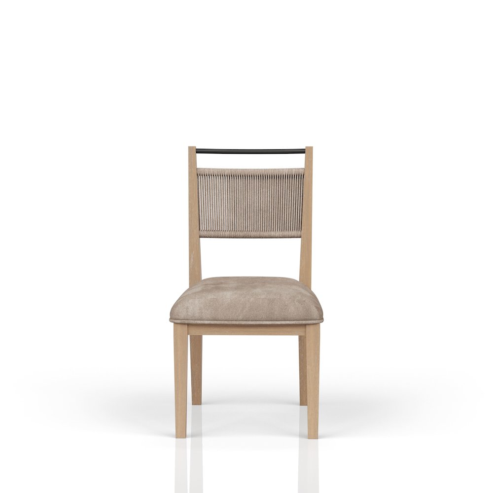 Elements Rope Back Chair - In Toffee Finish. Picture 1