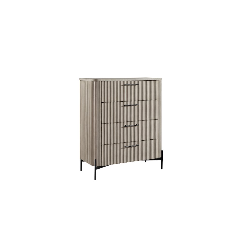 Fisher Park 4 Drawer Chest - Taupe. Picture 2