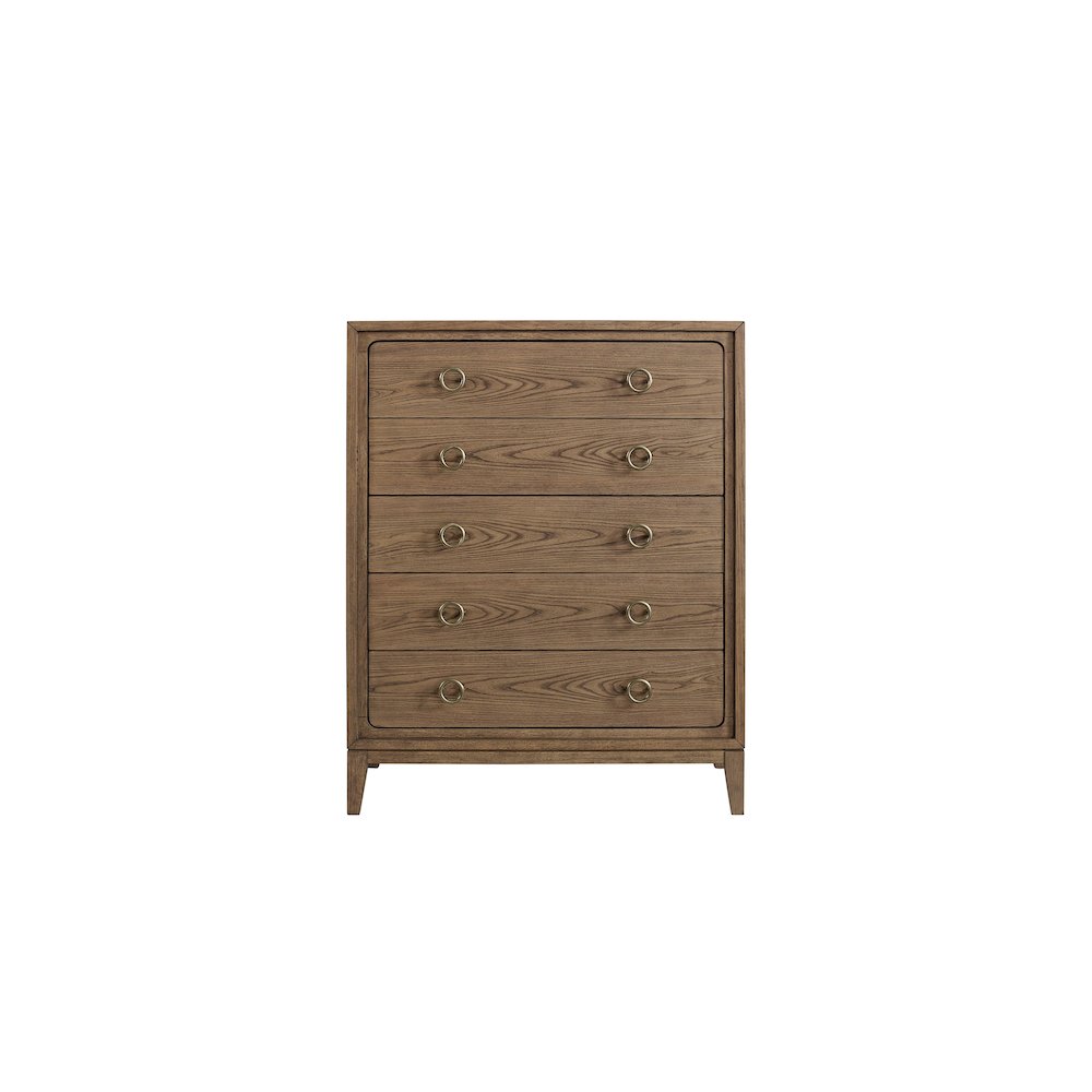 Aurora 5 Drawer Chest - Latte. Picture 1