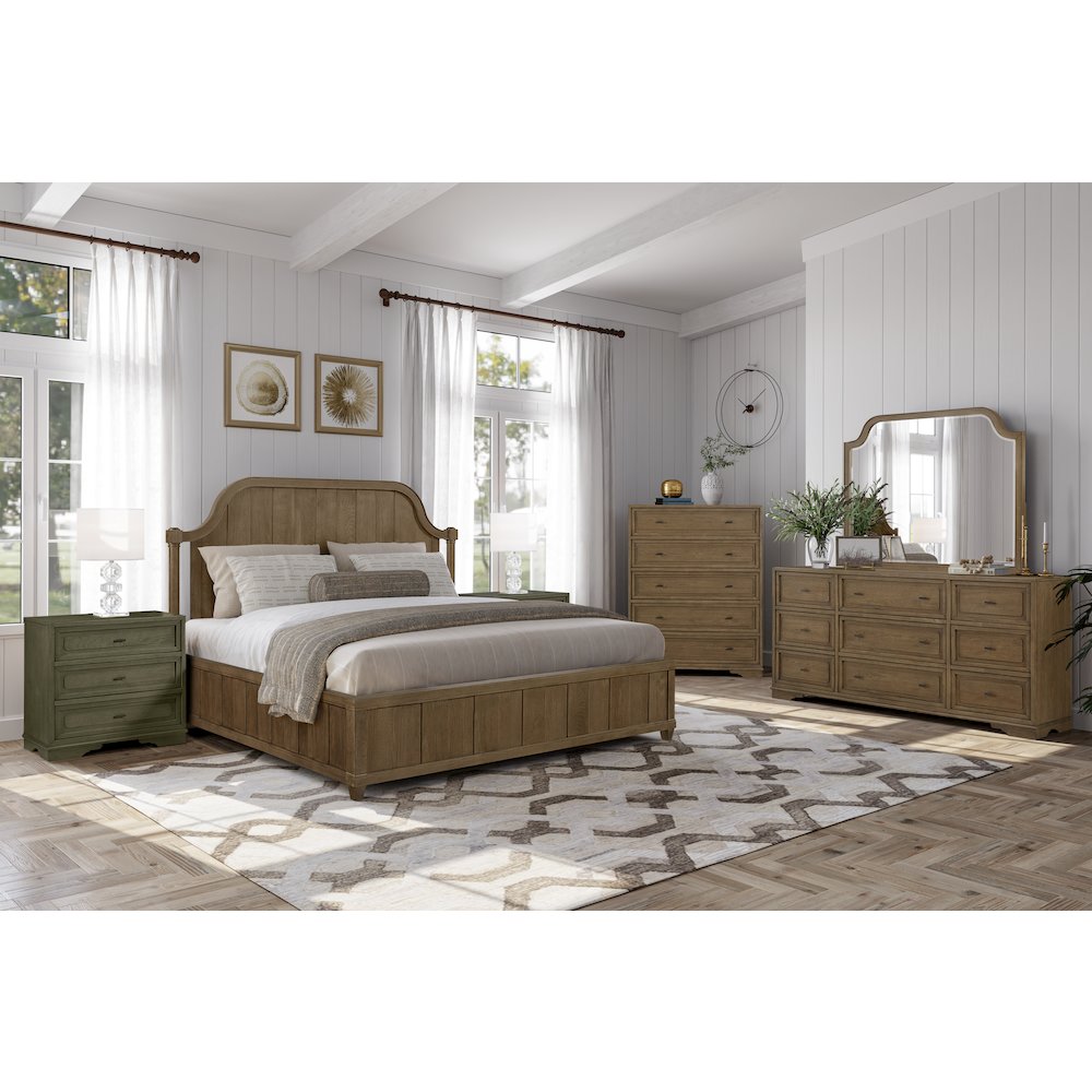 Magnolia 3 Drawer Nightstand - Pistachio. Picture 4