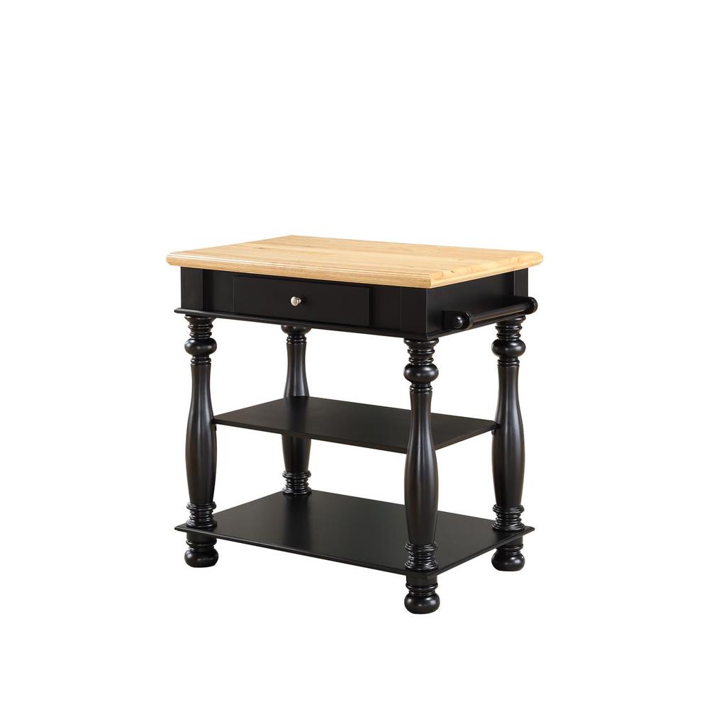 Avondale Black Kitchen Island. Picture 1