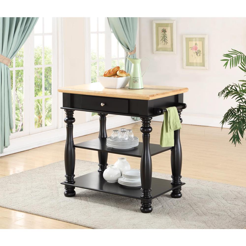 Avondale Black Kitchen Island. Picture 3
