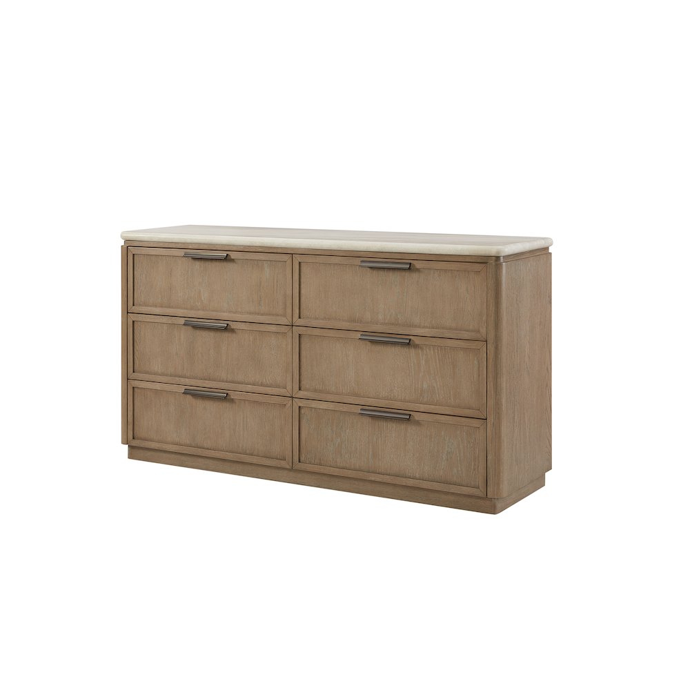Transitional Elements Dresser - Oak Veneer Drawer Fronts - Toffee. Picture 1