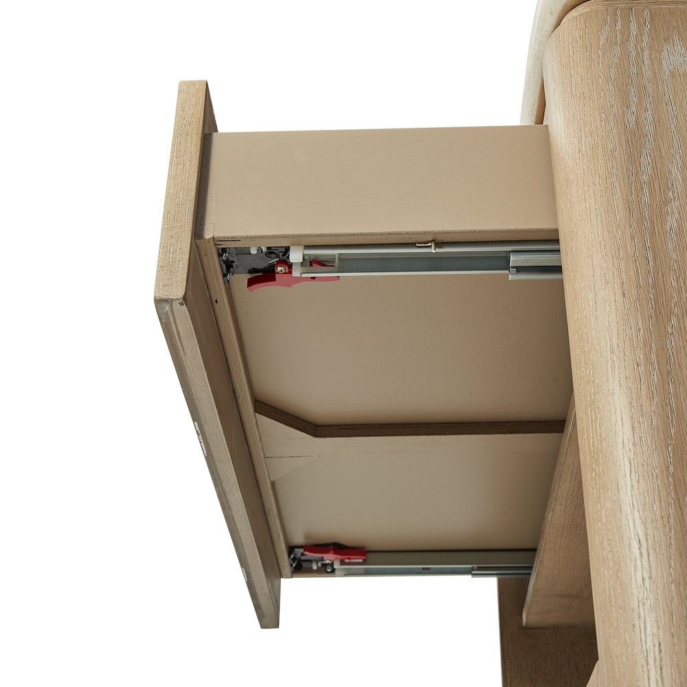 Transitional Elements Two Drawer Nightstand with Rope Fronts. Picture 5