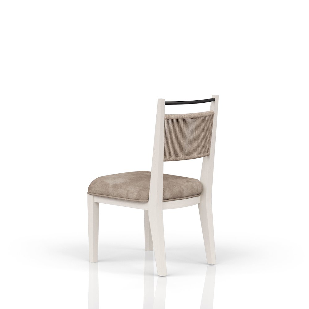 Elements Rope Back Chair - In Vanilla Finish. Picture 5