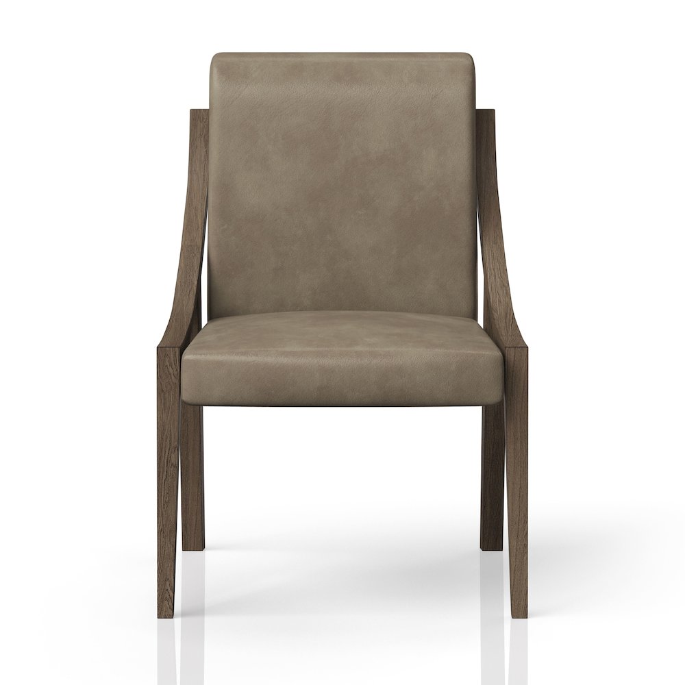 Aurora Latte & Leather Sling Chair. Picture 3